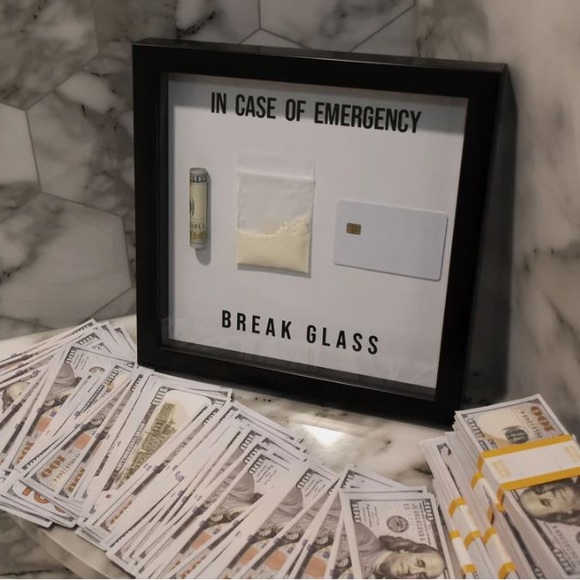 In Case Of Emergency Break Glass Coke Motivational Funny Gift Gag - Picture 2 of 7